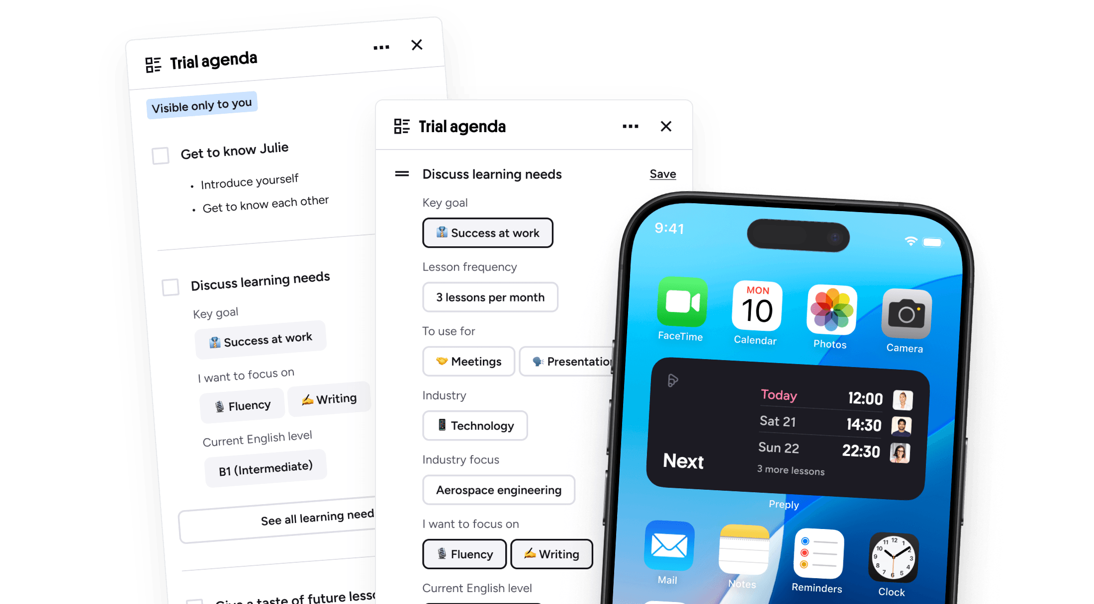 Preply product interface